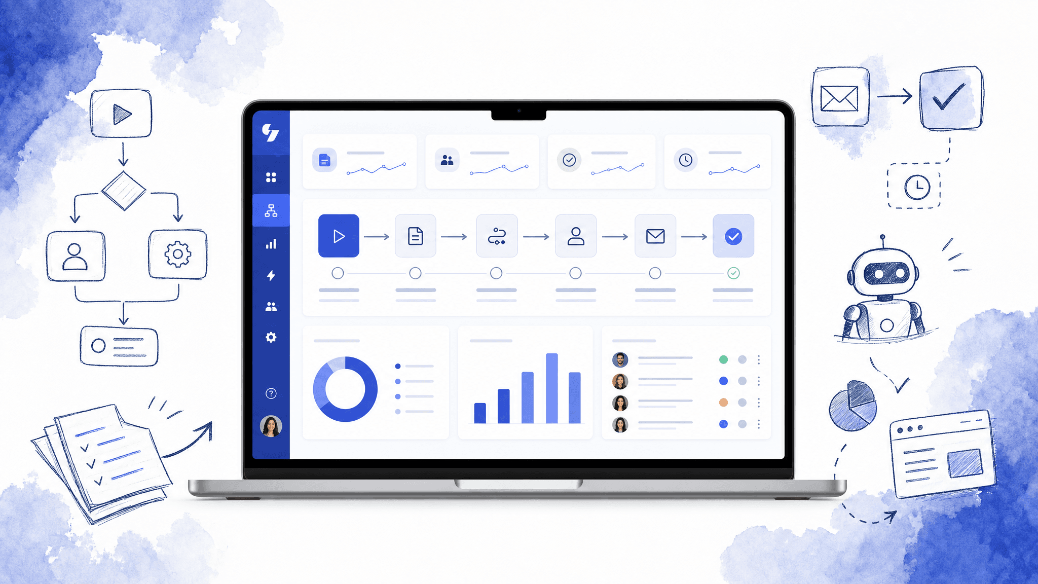 Bring processes, records, forms, documents, knowledge, collaboration, and financial control into a configurable business operations platform.